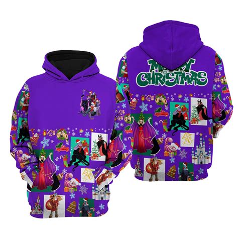 Villains Violet Christmas Disney Aop Unisex Hoodie Teeruto