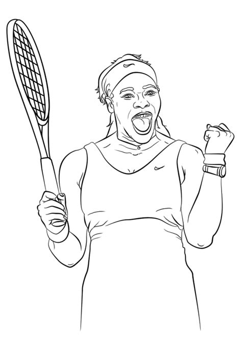 serena williams coloring page  printable