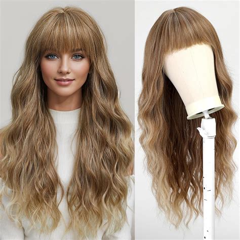 Esmee Long Wavy Mixed Brown Blonde Wig For Women Natural Synthetic Hair