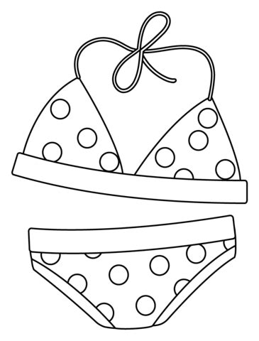 Bikini Coloring Imprimer Clipart Coloriage Pages Kleurplaat Biquini Dessin Kleurplaten Bikinis