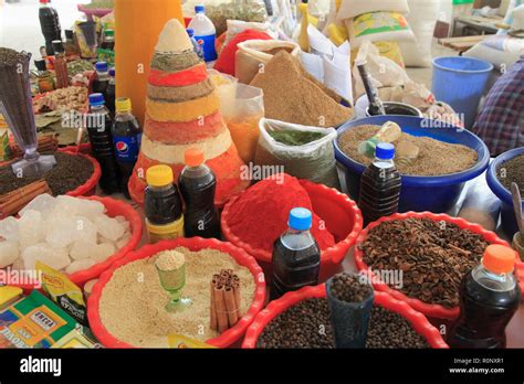 Uzbekistan Bukhara Market Food Spices Stock Photo Alamy