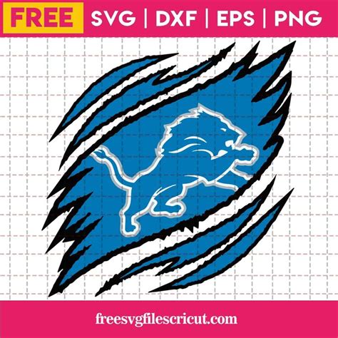 the detroit lions logo is shown in blue and white on a pink background ...