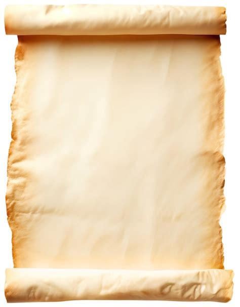 Реалистичная рулонная пергаментная бумага изолирована | Бесплатно PSD Файл