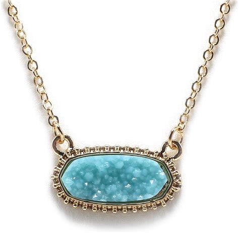 Elisa Gold Pendant Necklace In London Blue Kendra Scott