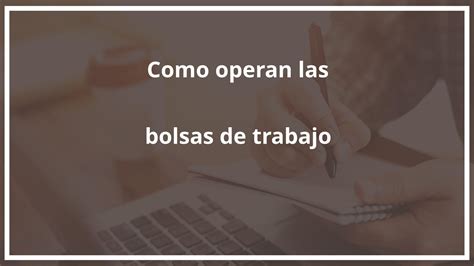 Como Funciona La Bolsa De Empleo Publico