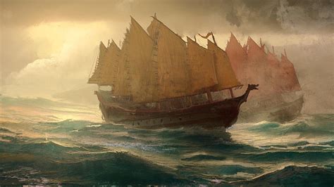 The Final Voyage Of Zheng He Painting By Joseph Feely Pixels