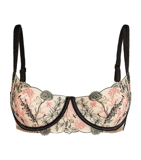 Myla Black Floral Embroidered Balconette Bra Harrods Uk