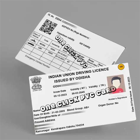 Odisha Driving Licence Pvc Card Printing Service