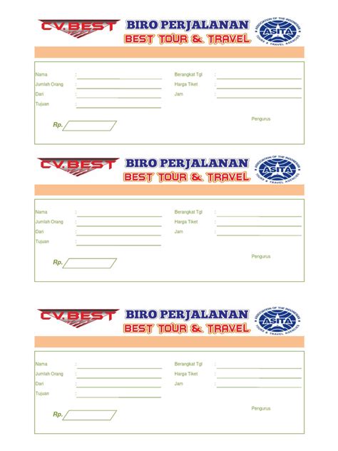 contoh kwitansi  nota travel