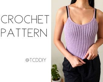 Crochet Easy V Neck Tank Top Pattern Etsy