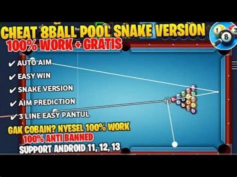 CHEAT 8 BALL POOL SNAKE TERBARU 2023 GRATIS AIM TOOL PANJANG 3 LINE