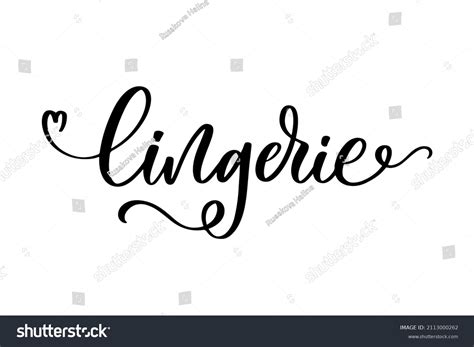 Lingerie Hand Lettering Vector Logo Lingerie Stock Vector Royalty Free