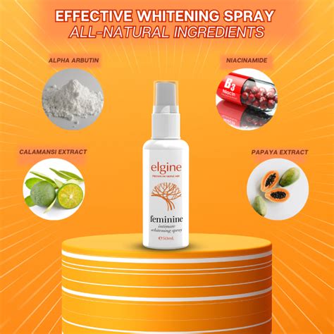 Elgine Intimate Whitening Spray For Bikini Lines Buttocks Underarms Knees Inner Thigh