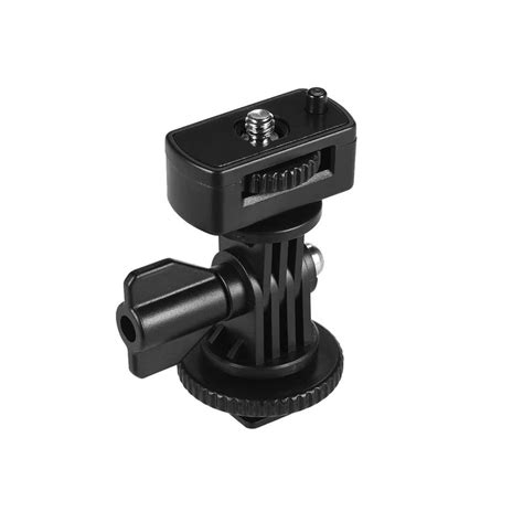 Hanumex Adjustable Angle Pole Swivel Hot Shoe Mount Screw Hot Shoe Mount Adapter For