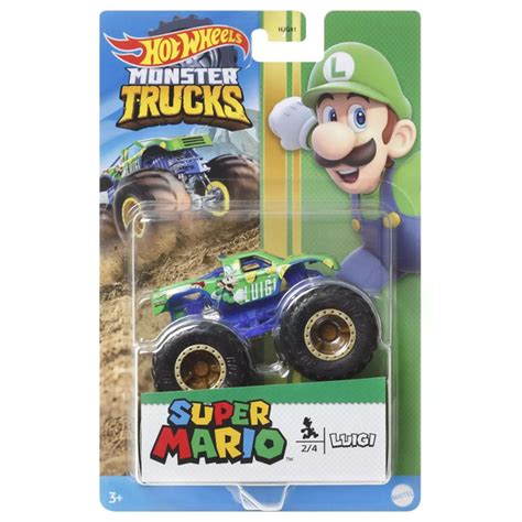 Hot Wheels Monster Trucks Super Mario Luigi Hcr