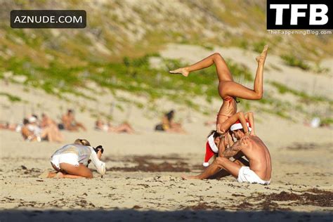 Izabel Goulart Sexy Seen Showing Off Her Hot Body In A Red Bikini On The Beach During A