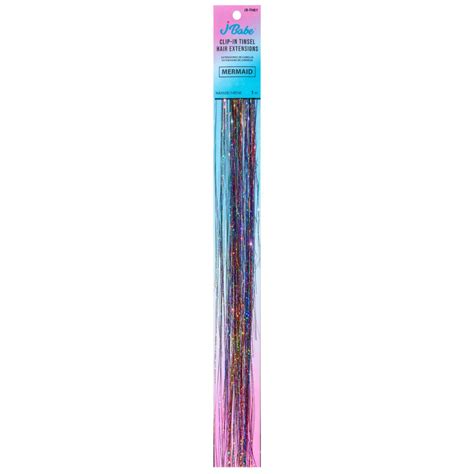 Extensión de cabello clip In tinsel mermaid j babe Luces Beautiful
