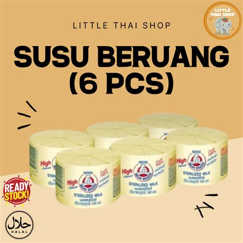 Nestle Bear Sterilized Milk Susu Beruang 140ML X 6PCS Shopee Malaysia