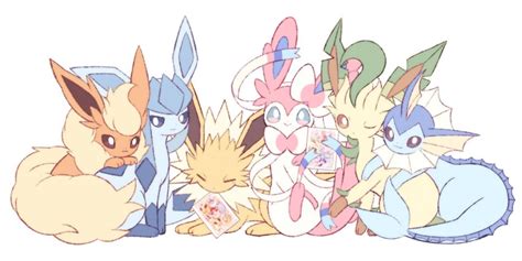 Sylveon Glaceon Vaporeon Leafeon Flareon And 1 More Pokemon