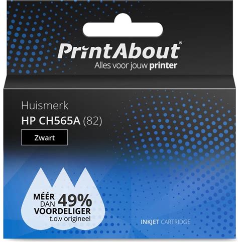 Printabout Huismerk Inktcartridge Ch A Zwart Geschikt Voor Hp Bol