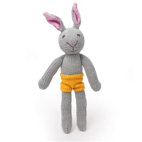 Naked Grey Rabbit Soft Toy Chunkichilli