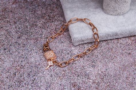 Браслет женский, цепь с замком (ID#1428324342), цена: 170 ₴, купить на ...