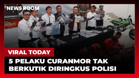 Lima Pelaku Curanmor Beraksi Di Tkp Berhasil Diringkus Sat Reskrim