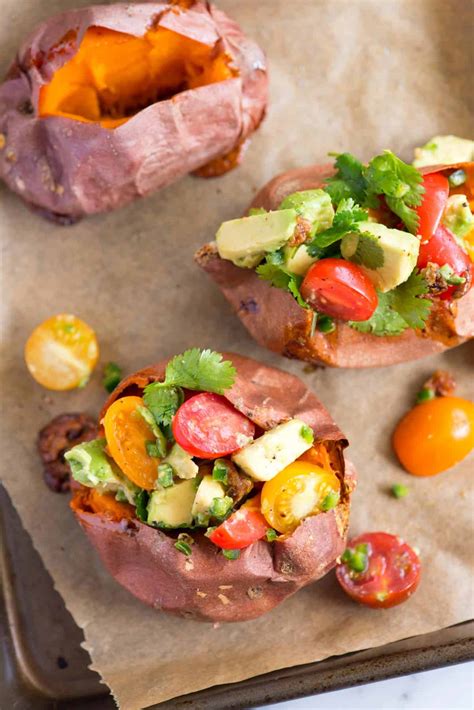 Avocado Tomato Stuffed Sweet Potatoes