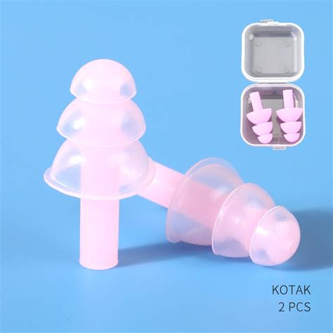 Jual Earplugs Tidur Peredam Suara Nyaman Silicone Earplugs Noise