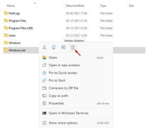 How To Delete Windows Old Folder In Windows 11 PC