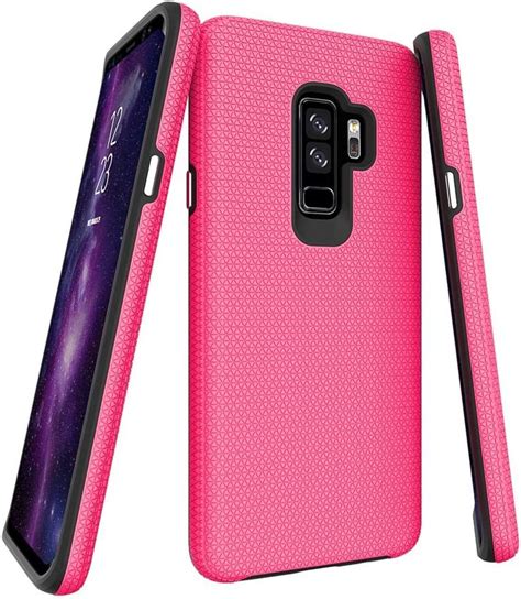 Hybrid Galaxy S9 Plus Case With Flexible Herringbone Pattern Protection And