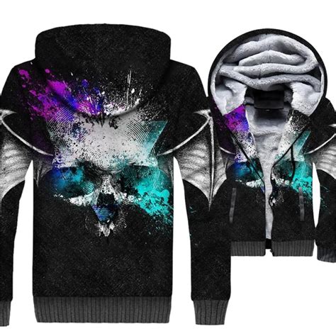 Mask Skull Print Hoodies 2018 New Fashion 3d Mens Jacket Gothic Thick