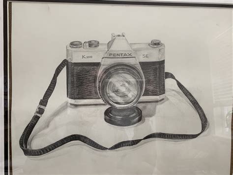 Pencil Drawing Of Camera By Lara Goldstone Camera Drawing Pencil