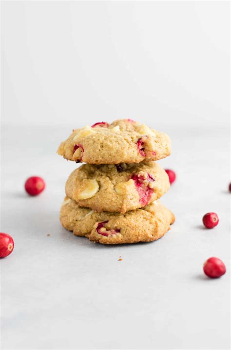 Cranberry White Chocolate Chip Cookies - with fresh cranberries
