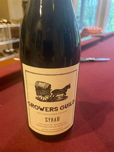 2020 Owen Roe Syrah Growers Guild Yakima Valley Usa Washington