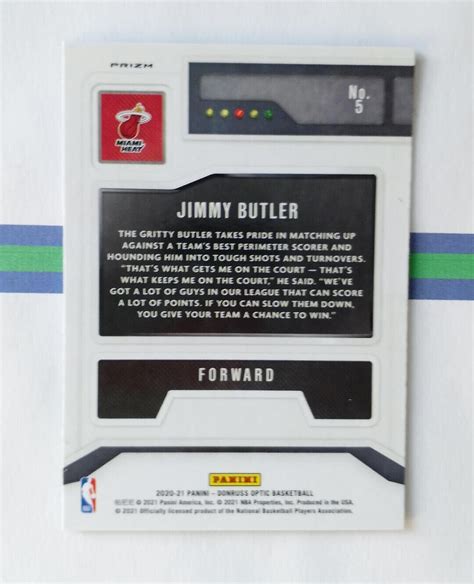 2020 21 Panini Donruss Optic Jimmy Butler T Minus Holo Prizm 5 Heat EBay