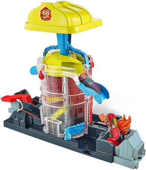 Amazon Hot Wheels City Super City Fire House Rescue Play Set