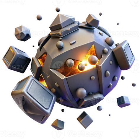 dramatic contemporary Exploding 3D Sphere Illustration high resolution