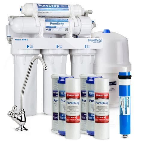 Puredrop Rtw5 Under Sink 5 Stage Ro With Extra Filter Set 5 Stage