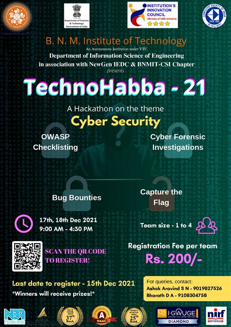 Technohabba A Hackathon On Cyber Security