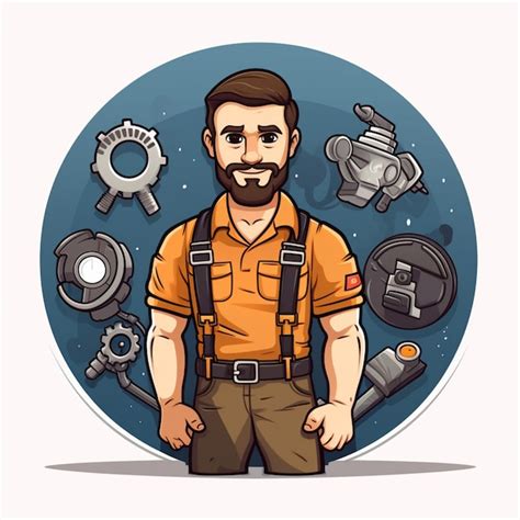 25000 Men Mechanic Mascot Pictures