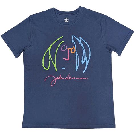 john lennon  portrait full colour denim blue tshirt unkind