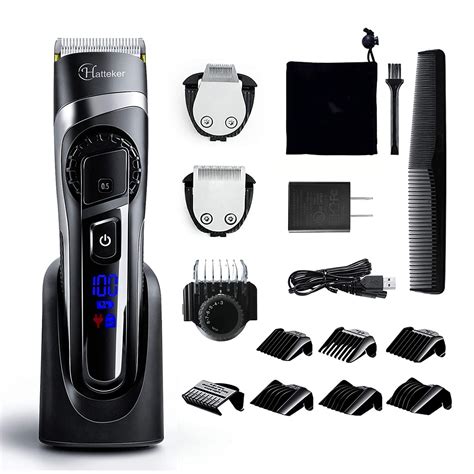 Hatteker Mens Hair Clipper Beard Trimmer Cordless Precision Trimmer