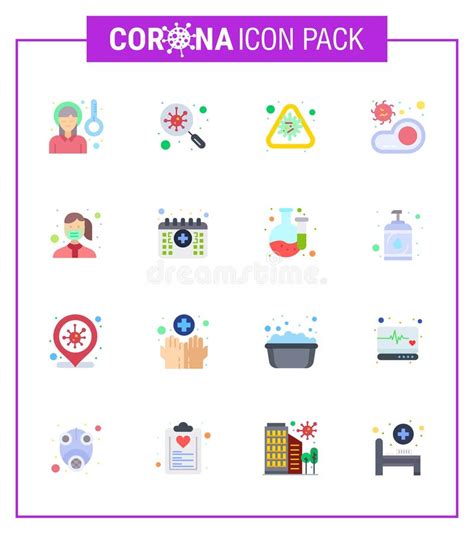 16 Paquete De Iconos Color Plano Coronavirus Covid19 Como La Enfermedad