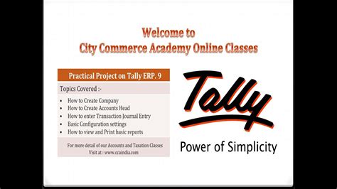 Tally Erp 9 Full Tutorial With Practical Project And Practice Material