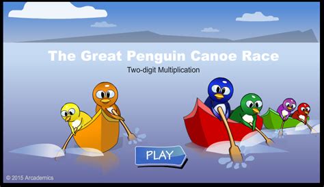Penguin Canoe Race Hooda Math