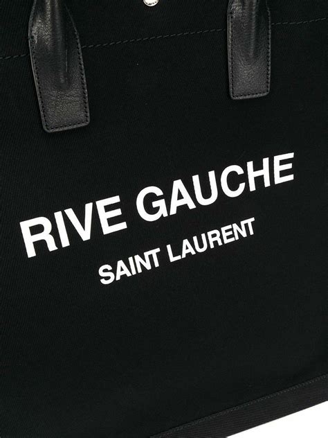 Saint Laurent Black Canvas Rive Gauche Shopping Bag Saint Laurent