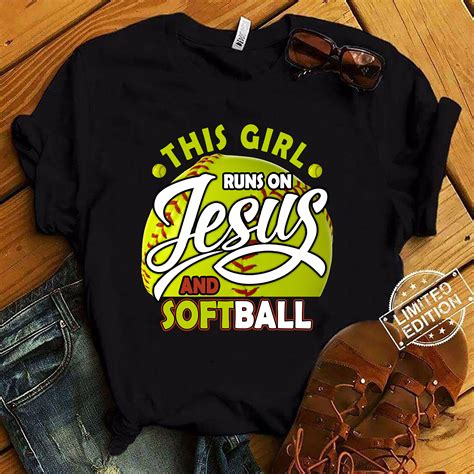 Christian Softball Art For Girls Women Softball Player T Shirt Ltsp