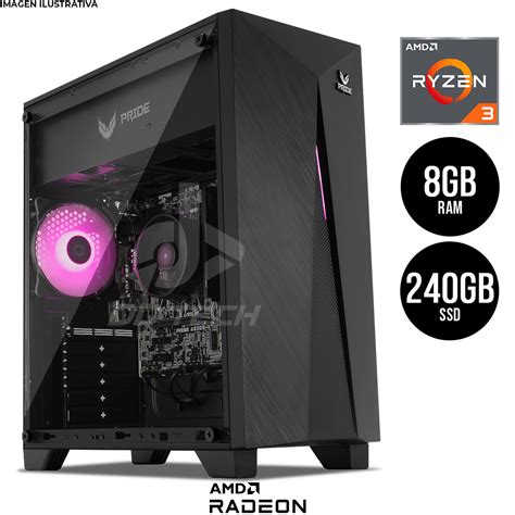 Computadora PRIDE GAMING LEMUR / Radeon VEGA 8 / AMD Ryzen 3 3200G ...
