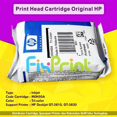 Jual Print Head Cartridge HP M0H50A Tri Color Original Printer GT5810